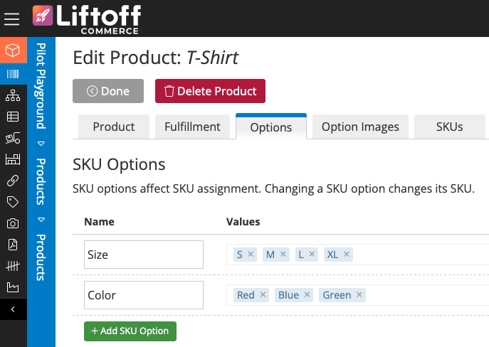 Uploaded file to Liftoff product