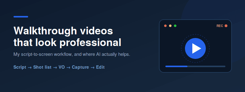 How I make professional walkthrough videos (and where AI can help)